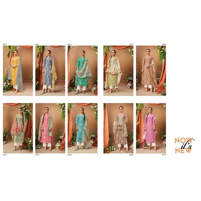 Jay Vijay Now Its New Pure Cotton Embroidery Dress Materials